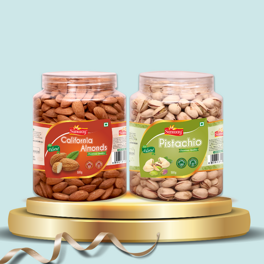 Dry Fruit Combo 1kg (Almonds 500gm, Pistachio 500gm)