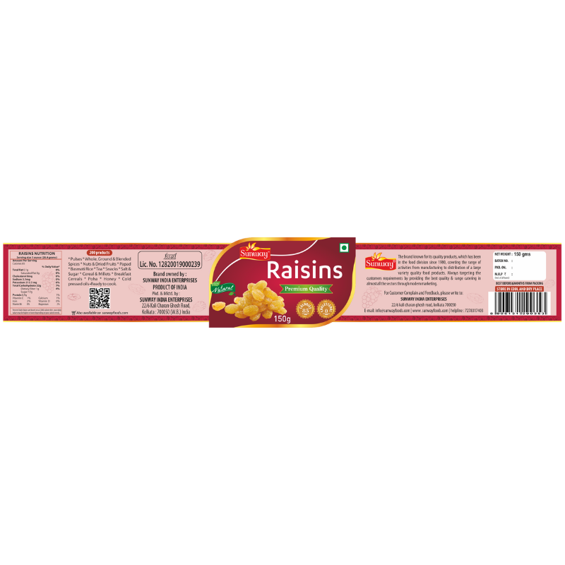 Sunway Premium Seedless Green Raisins 150g (JAR)